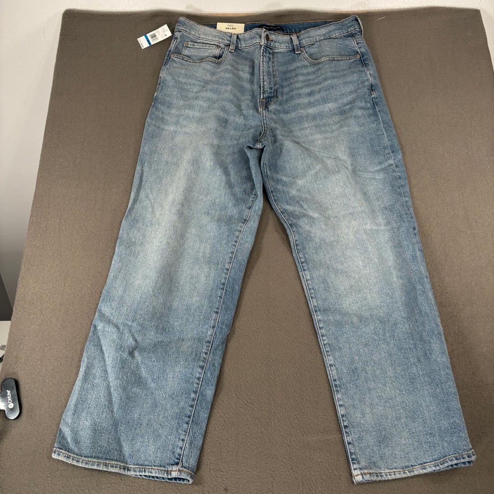 Aeropostale Baggy Stretch Jeans Mens Size 36x30 Light Wash Blue 150809